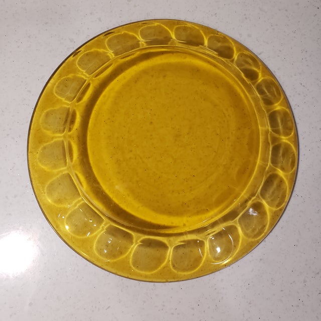 1970s Arcoroc France Clear Amber Salad Glass Plates A Pair Chairish