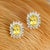 Natural Sapphire Diamond Stud Earrings 14k W Gold 1.71 TCW Certified For Sale - Image 15 of 17