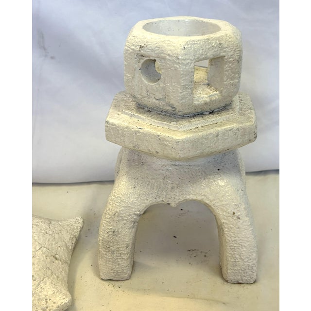 Vintage Cast Stone Asian Style Garden Pagoda Symbolizing the Path to Enlightenment For Sale - Image 10 of 12