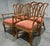 Wood Vintage Rattan Fan Back Dining Chairs With Arms — Set of 4 | Palm Beach Regency For Sale - Image 7 of 9