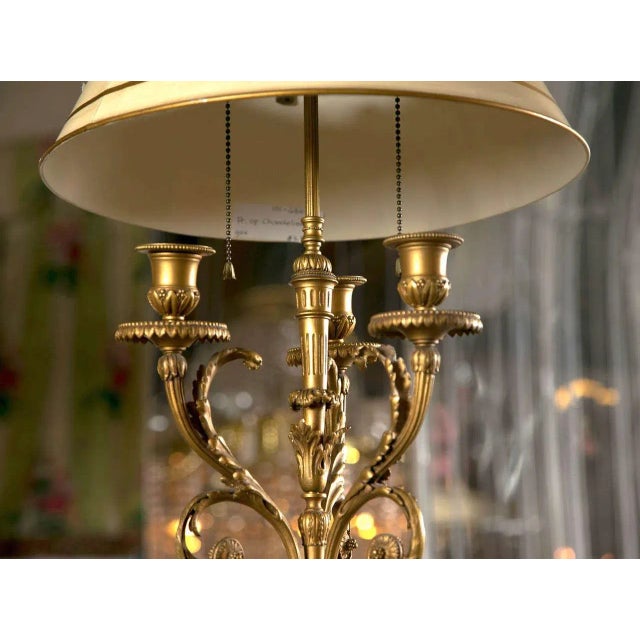 Bronze Dore Louis XV Style Chandeliers - Pair For Sale - Image 5 of 10