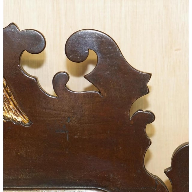 Brown 18th Century Georgian Style Mirror in Giltwood, 1880s For Sale - Image 8 of 18