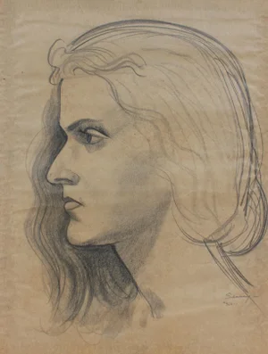 Female Portrait in Graphite, Circa 1920s