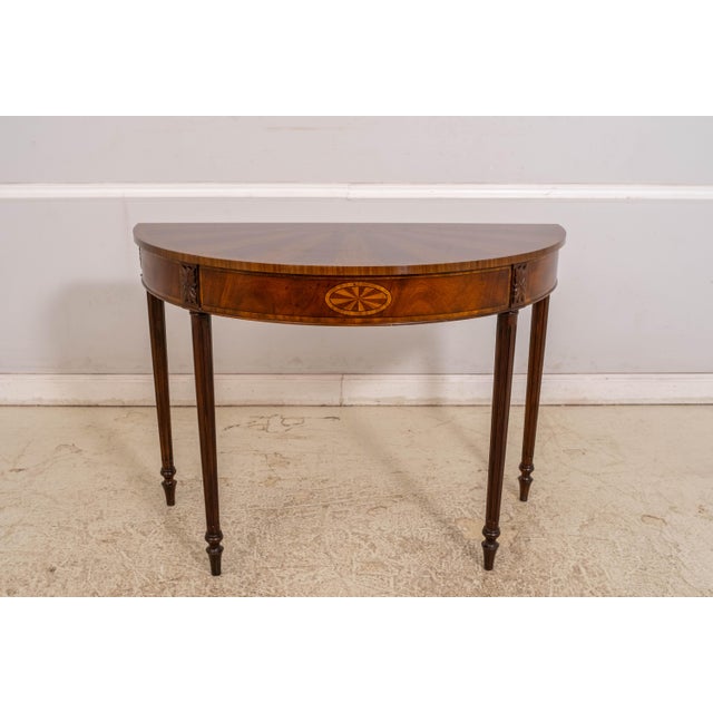 Age: Approx: 20 Years Old Details: Nice Carved Details Quality Construction Nice Inlay Work Throughout English Style Adam...