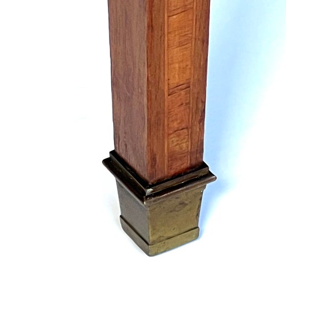 French Louis XVI Style Tulipwood Marquetry Veneered Circular Side Table For Sale - Image 9 of 9