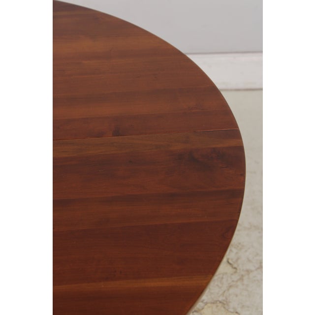 Cherry Round Country Style Dining Room Table For Sale - Image 14 of 17