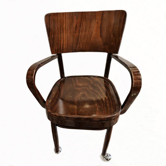 Vintage Desk Chair in the Style of Thonet For Sale - Image 3 of 9