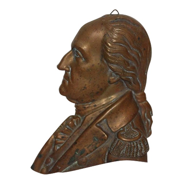 Late 19th Century Bronze George Washington Plaque For Sale