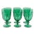 1960s Vintage Emerald Green Libbey Goblets - Set of 6 For Sale