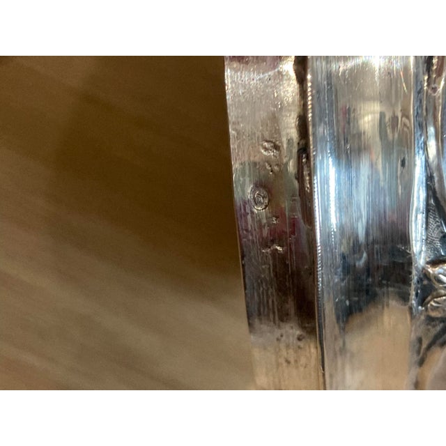 Antique Silver Covered Urn — Repoussé Greek Key, Fruit & Foliage Motifs, 2.86 LBS For Sale - Image 16 of 18