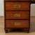 Vintage Large Scale Leather Top Campaign Style Partners Desk by Baker For Sale In West Palm - Image 6 of 18