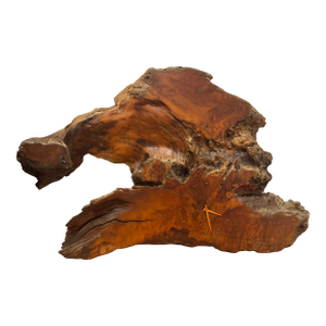 Monumental Organic Burl Wood Wall Clock, California Studio Craft, 1970s