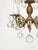 Shabby Chic Vintage 4 Arm 4 Light Baby Pineapple Brass Cut Lead Glass Crystal Chandelier For Sale - Image 3 of 12