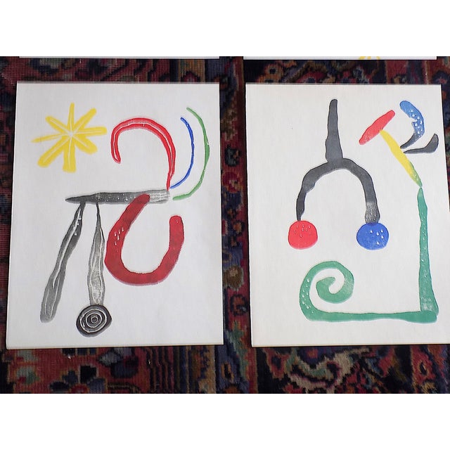 Printmaking Materials Vintage Mid 20th C. Abstract Joan Miro Lithographs - Set of 12 For Sale - Image 7 of 12