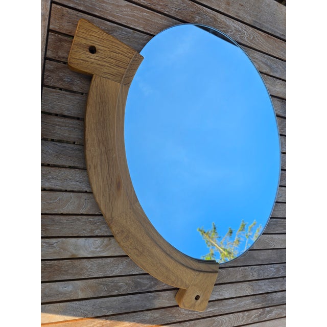 Oval Mirror by Guillerme & Chambron for Votre Maison, 1960 For Sale - Image 9 of 17