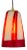 Stripes Pendant in Red in Brass For Sale