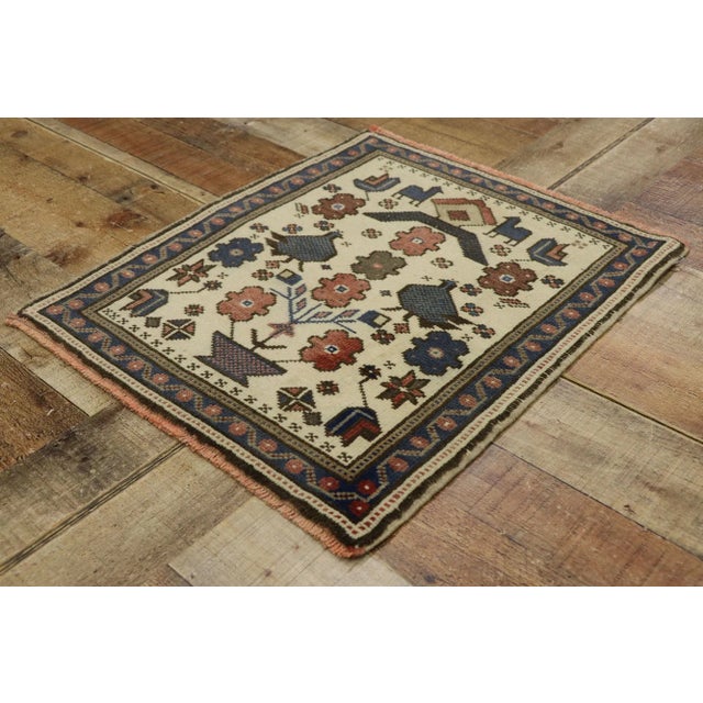 Vintage Square Turkish Oushak Rug - 01'09 X 02'00 For Sale In Dallas - Image 6 of 8