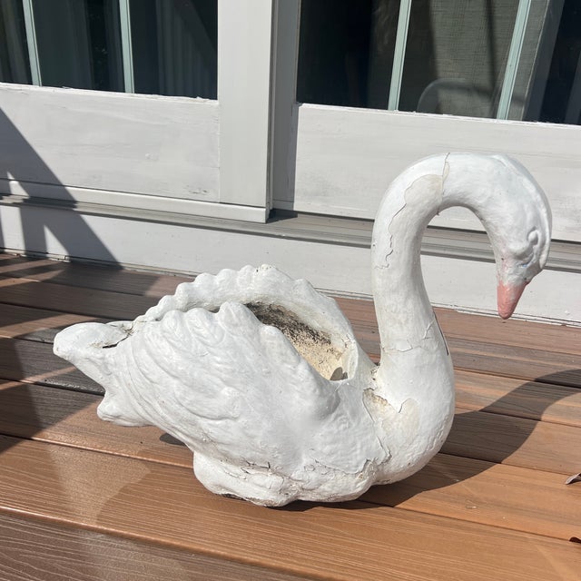 Early 20th Century Stone and Cement Garden Swan Planter For Sale - Image 4 of 6
