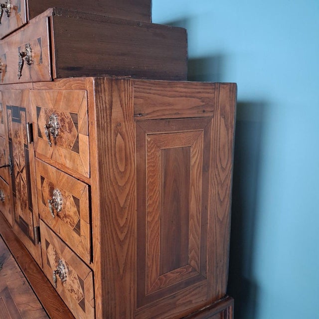 Antique Secretary Desk with Inlays and Drawers For Sale - Image 6 of 18