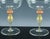 1960s Vintage Murano Glass Champagne Coupes, Peach and Gold-Leaf Ribbed Stems, Set of Ten For Sale - Image 5 of 8