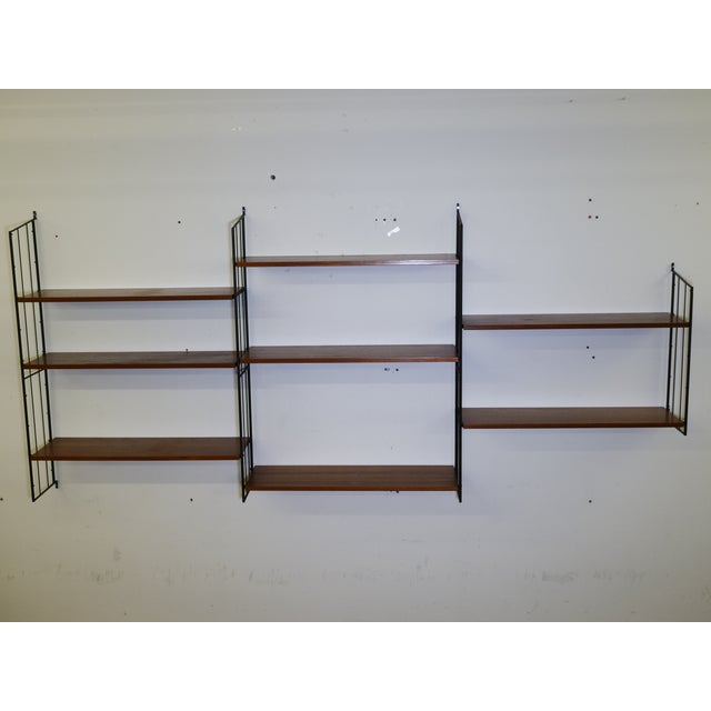 Mid-Century Modular String Shelving Unit in Teak, 1960s, Set of 12 For Sale - Image 6 of 18