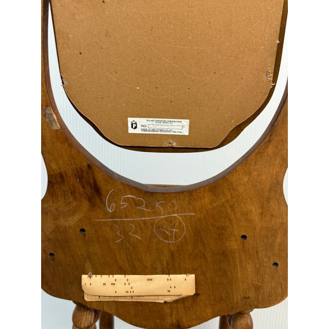 Pulaski Furniture Vintage Oak Shaving Stand For Sale - Image 10 of 12