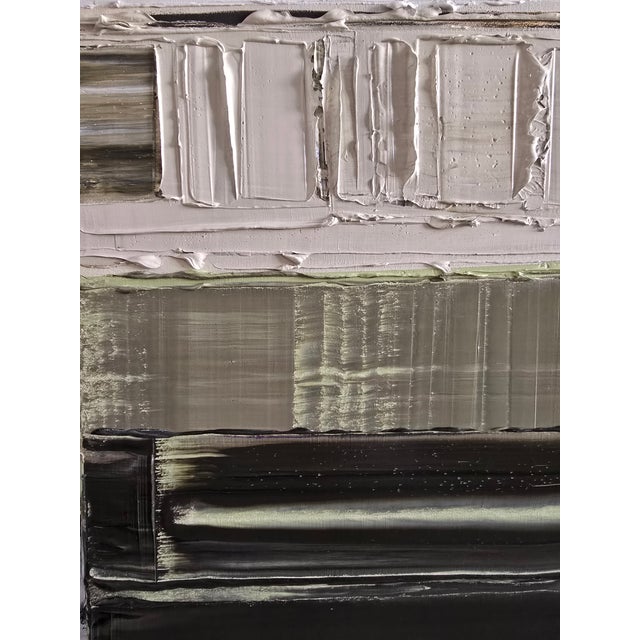 2020s Framed Abstract Minimalist Landscape Oil Painting by Diane Grant / Neutral Color Palette / Color Field For Sale - Image 5 of 12