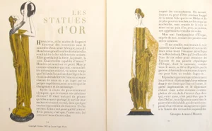 Les Statues d'Or Art Deco Prints - A Pair