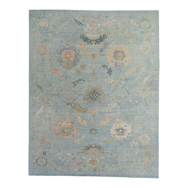 Turkish Oushak Rug 9'4" x 11'10" #20377 For Sale