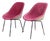 Set of Pink Chairs by Genevieve Dangles-Christian Defrance for Burov, 1950s, Set of 2 For Sale