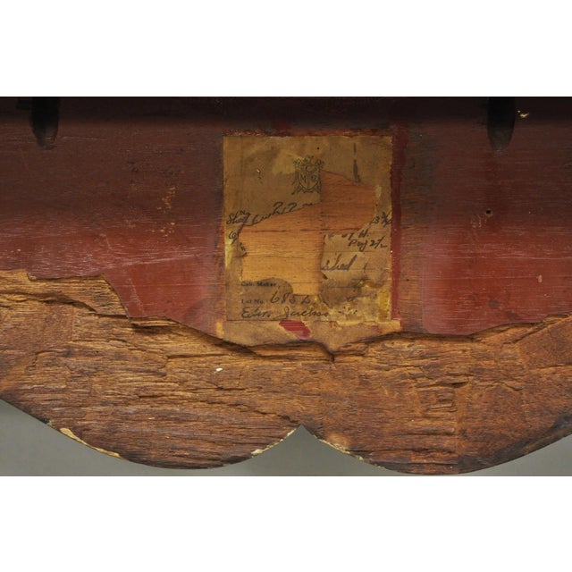 Late 19th Century Antique Italian Provincial Carved Serpentine Scalloped Walnut Fireplace Mantel For Sale - Image 5 of 18