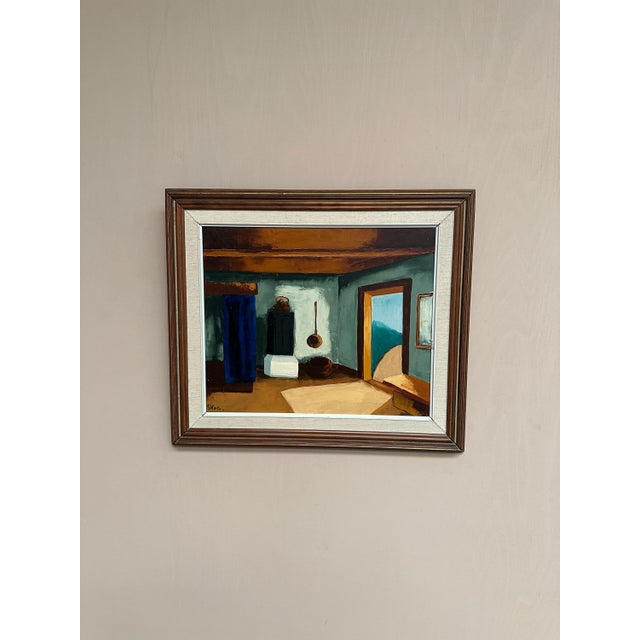 G. Skog, Interior, 1960s, Oil Painting on Canvas, Framed For Sale - Image 8 of 16