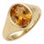 Natural Citrine Signet Ring - Men' Signet Engagement Ring - November Birthstone Ring Us 7 For Sale
