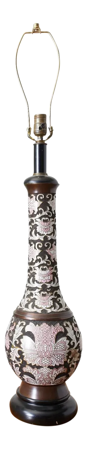 Midcentury Cloisonne Lamp by Wilshire House