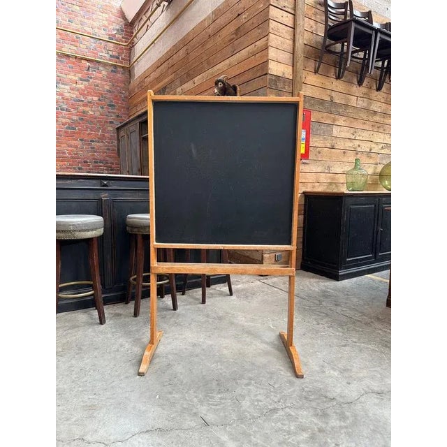 Wood Vintage School Chalkboard, 1960s For Sale - Image 7 of 7