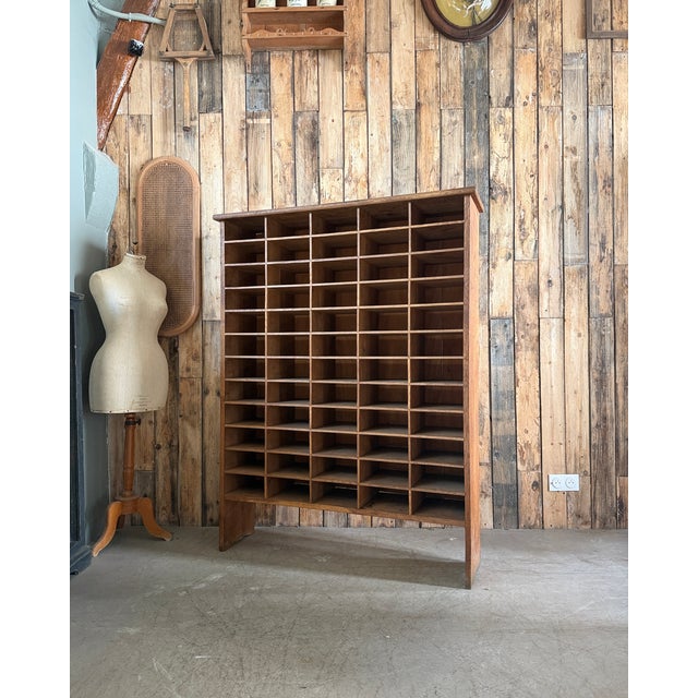 Superb antique solid oak sorting cabinet dating from the first half of the 20th century. With its numerous compartments...