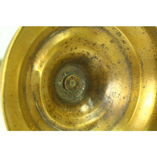 1810 First Empire French Brass Candle Holders - a Pair For Sale - Image 4 of 10