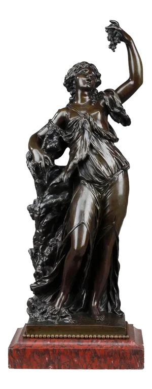 19th Century Bronze Statue of Bacchante