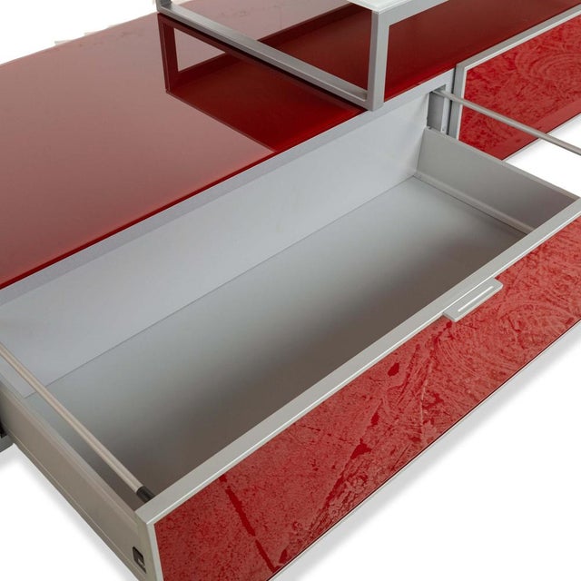 Eidos Aluminium Sideboard in Red, Grey & White from Bontempi For Sale - Image 9 of 16