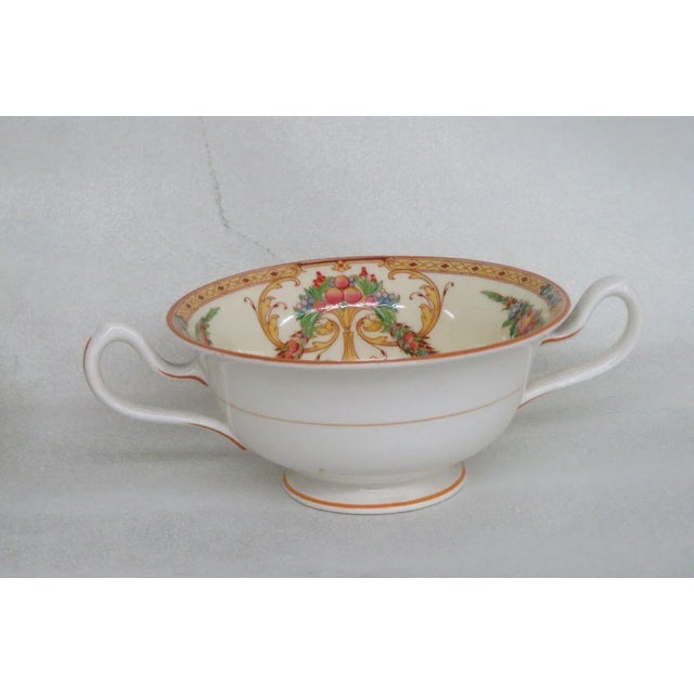Royal Worcester Buckingham Porcelain Bouillon Soup Cup and Saucer Set For Sale - Image 12 of 12