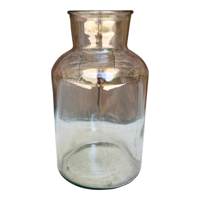 Vintage Large Wide Mouth Apothecary Jar For Sale
