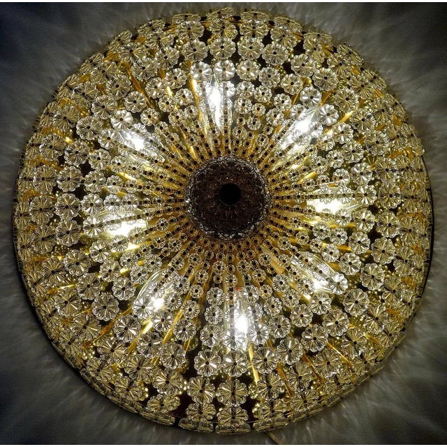 1960s Austrian Crystal Flowers Ceiling Lamp by Emil Stejnar, 1960s For Sale - Image 5 of 13