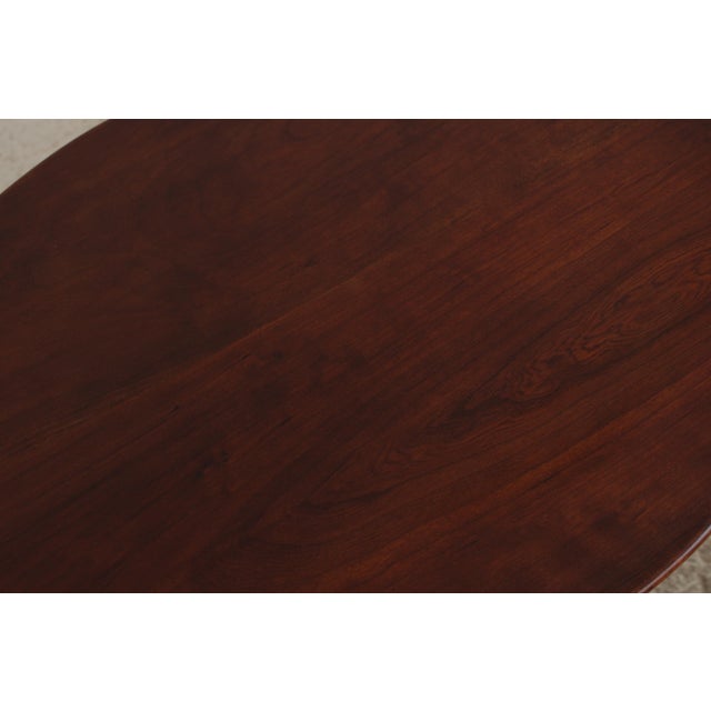 Eldred Wheeler Oval Cherry Occasional Walnut Accent Table For Sale - Image 9 of 14