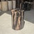 Side Table in Black Petrified Wood with Beige Striations and a Circular Arc For Sale - Image 18 of 18