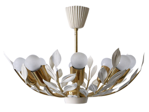 8-Flamed Pendant Lamp from Vereinigte Werkstätten, 1950s