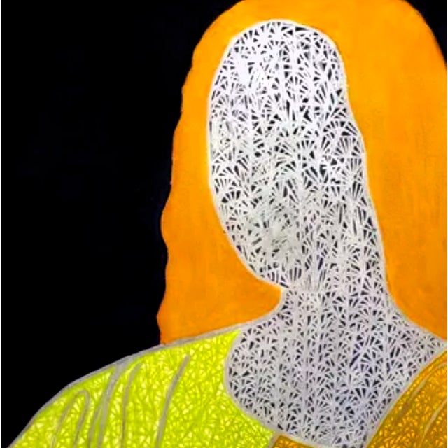 Janet Adegoke In Order To Embrace Change, 2021 Acrylic on canvas 45 x 50 x 1 in Unique work Includes a Certificate of...