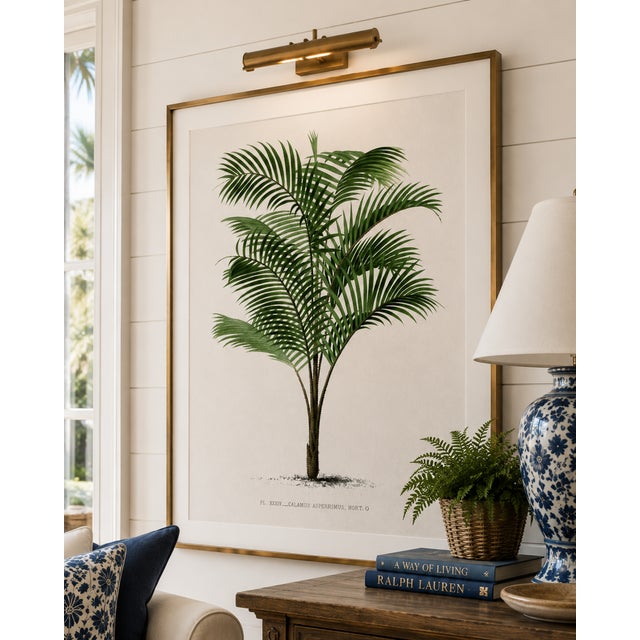 Tropical Palm Botanical, Vintage Art Print Reproduction, 32" X 48" For Sale - Image 4 of 10