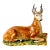 Vintage Boho Italian Glazed Ceramic Young Buck For Sale