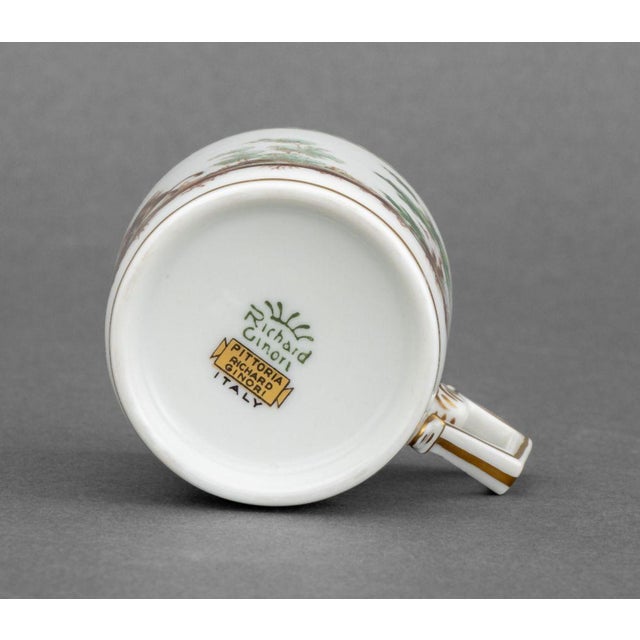 Late 20th Century Richard Ginori "Pittoria" Demitasse Service, 22 pcs For Sale - Image 14 of 17