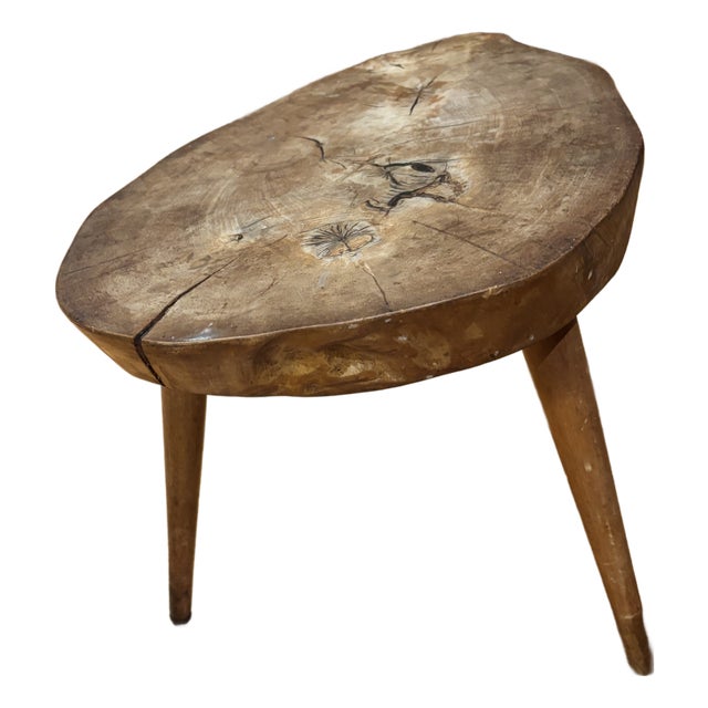 Early 19th-Century American Primitivè Slab Bench/Low Table. Original Surface. For Sale